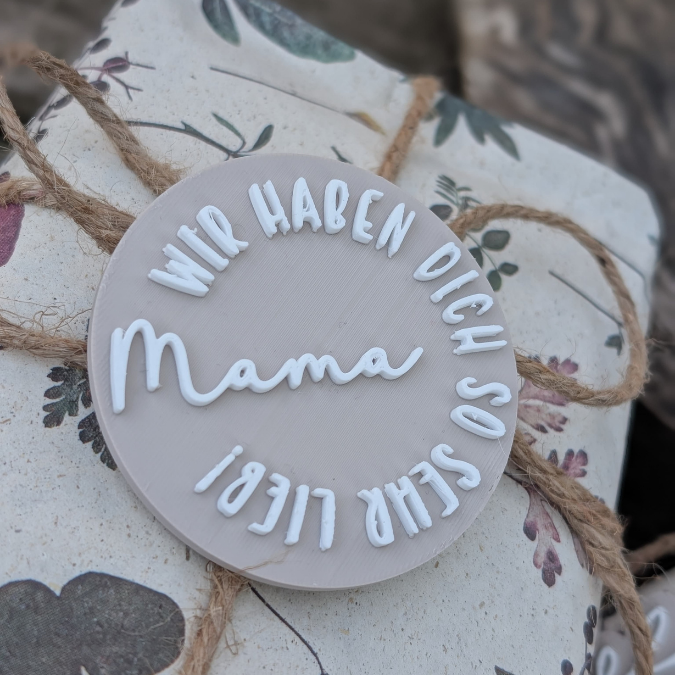 STL 3D Druck Datei 6 Designs Magnet Mama Muttertag für 2 Magnete zum einkleben bis 8mm Durchmesser3D-Druck Datei Kühlschrankmagnet Geschenk – Bild 6
