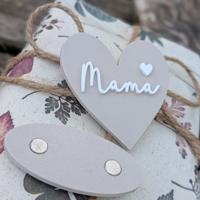 STL 3D Druck Datei 6 Designs Magnet Mama Muttertag für 2 Magnete zum einkleben bis 8mm Durchmesser3D-Druck Datei Kühlschrankmagnet Geschenk – Bild 8