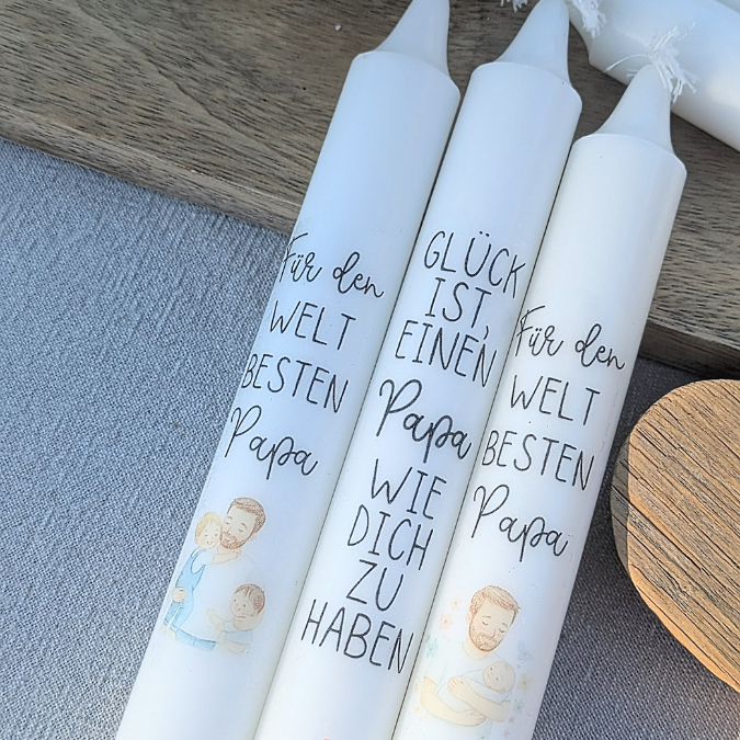 Weltbester Papa Vatertag PDF Kerzen Tattoo Vorlage A4 Kerzentattoos zum selber drucken für Wasserschiebefolie Kerzensticker DIGITALE DATEI – Bild 5