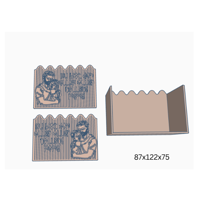 STL 3D Druck Datei Aller tollste Papa Vatertag Männer Mann Geburtstag Box mit Deckel zum kleben 2 Designs 3D-Druck Datei 122x86x75 – Bild 2