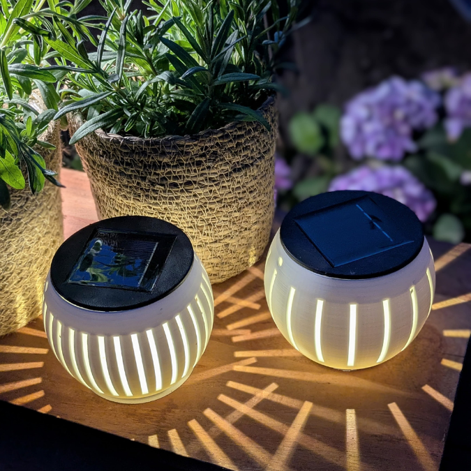3D Druck Datei STL 4er Set Windlicht für LED Teelichter oder Solarlichter (8cm) zum stecken und stellen inkl Stabhalter 6/8/10mm 3D-Druck