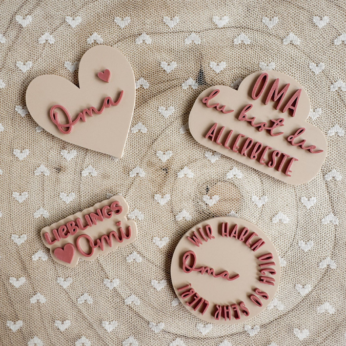 STL 3D Druck Datei 8 Designs Magnet Opa und Oma Vatertag Muttertag für 2 Magnete zum einkleben bis 8mm Durchmesser 3D-Druck Datei Geschenk – Bild 7