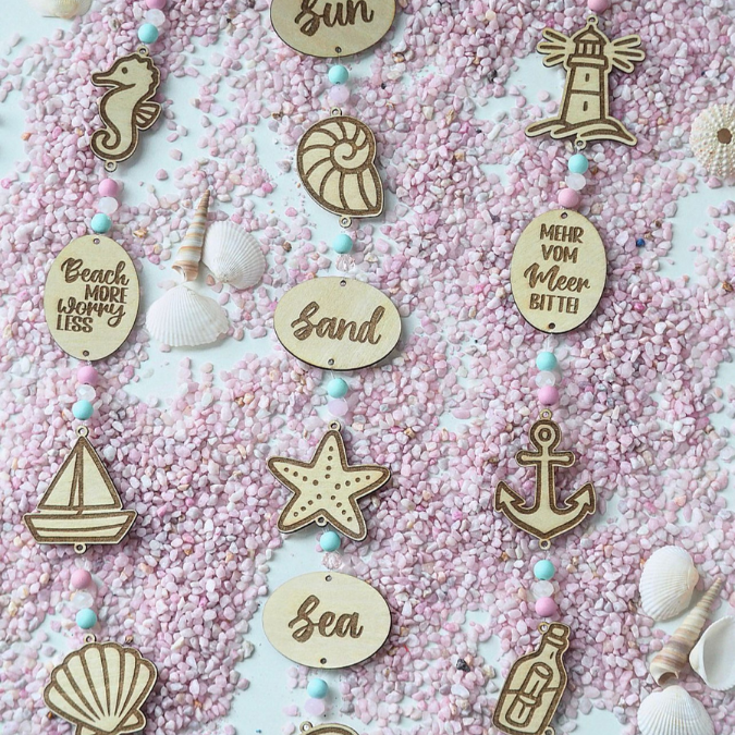 SVG Laserdatei Meer Sonnenfänger 15 Designs Sonnenfänger Anhänger Urlaub Strand Sand Sonne Gute Laune Sommer SVG Datei – Bild 8