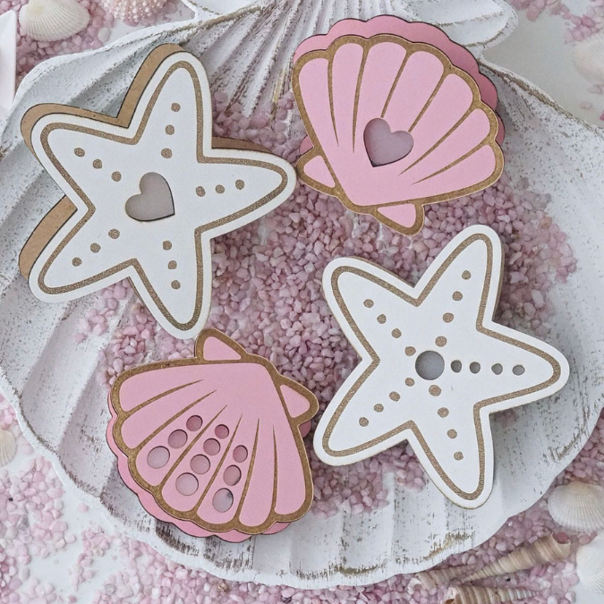 SVG Laserdatei 4 Designs Muschel und Seestern zum füllen mit Blumen, Geld oder Ballonlicht Sommer Maritim Lichtdatei Leuchtdeko SVG-Datei – Bild 36