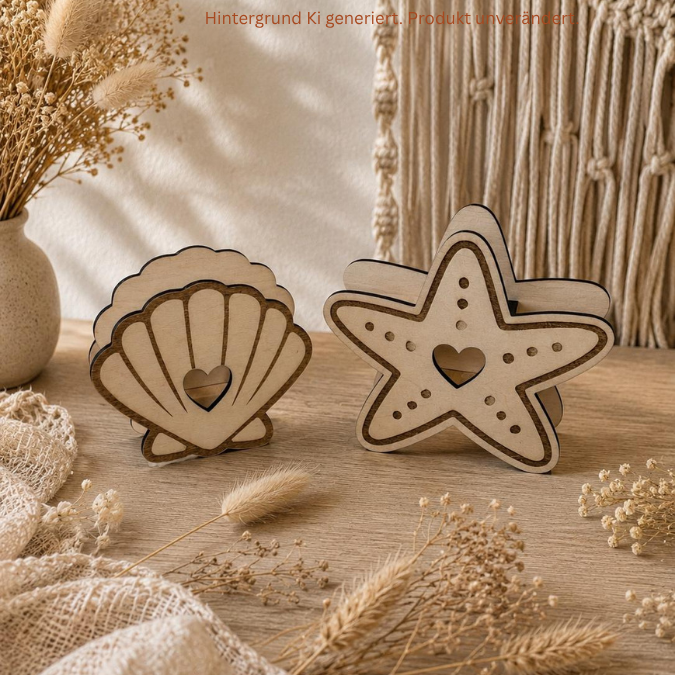 SVG Laserdatei 4 Designs Muschel und Seestern zum füllen mit Blumen, Geld oder Ballonlicht Sommer Maritim Lichtdatei Leuchtdeko SVG-Datei – Bild 14
