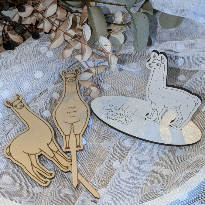 SVG Laserdatei Lama Alpacka Stecker, Anhänger und Bundle du kannst sie nicht alle anspucken Caketopper Pflanzenstecker Laser SVG Datei – Bild 10