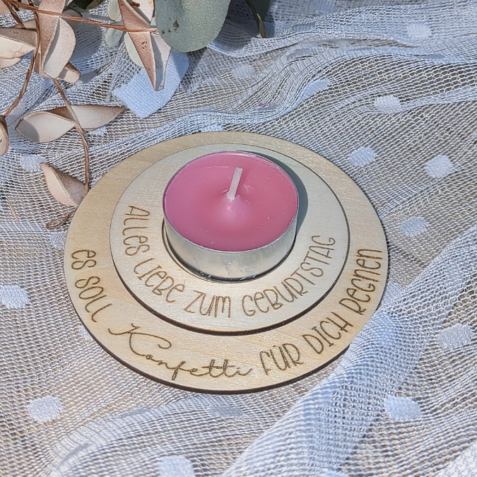 SVG Laserdatei Mini Geburtstagsparty Geburtstag Teelicht Gute Laune SVG Datei Geburtstag in der Tüte Kleinigkeit Mitbringsel – Bild 9