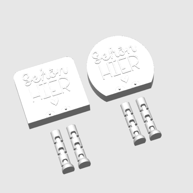 3MF für Bambu 3D Druck Datei 2 Designs Wackelbeine Statement Schön hier mit Beinen Deko 3D-Druck 3MF kawaii cute boho flexi friend – Bild 2
