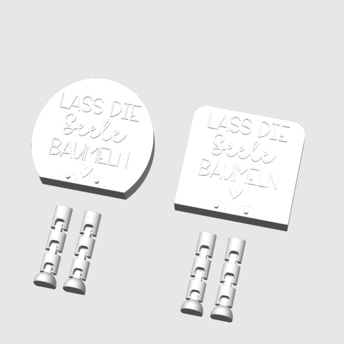 3MF für Bambu 3D Druck Datei 2 Designs Wackelbeine Statement Lass die Seele baumeln mit Beinen Deko 3D-Druck 3MF kawaii cute boho flexi – Bild 2