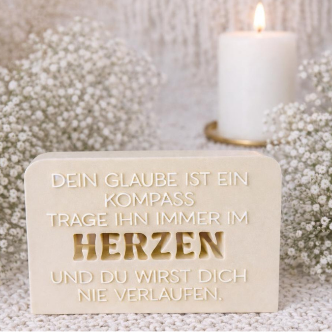 STL 3D Druck Datei 3er Set Glaube Kompass kirchlich Kirche Konfirmation Kommunion Segen Tischdeko Geldgeschenk Verpackung Geld 3D-Druck Date