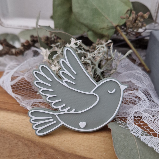 STL 3D Druck Datei 6 Designs Magnete Vögel Vogel Magnet für Magneten mit 8mm Durchmesser 3D-Druck Datei Kühlschrankmagnet Boho Kawaii Skandi – Bild 9