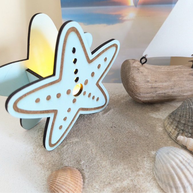 SVG Laserdatei 4 Designs Muschel und Seestern zum füllen mit Blumen, Geld oder Ballonlicht Sommer Maritim Lichtdatei Leuchtdeko SVG-Datei – Bild 15