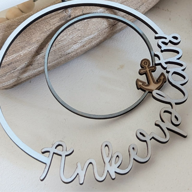 SVG Laserdatei 2 Designs Kranz Kränze Anker Ankerplatz Maritim Urlaub Meer Urlaub Ostsee Nordsee Sommer Heimathafen SVG Datei – Bild 5