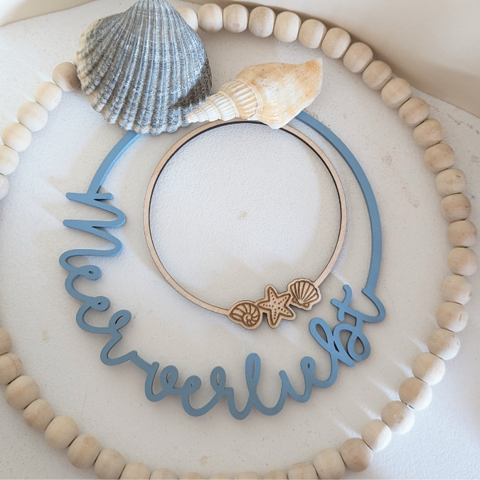 SVG Laserdatei 2 Designs Kranz Kränze Meerverliebt Muscheln Maritim Urlaub Meer Urlaub Ostsee Nordsee Sommer Heimathafen SVG Datei – Bild 14