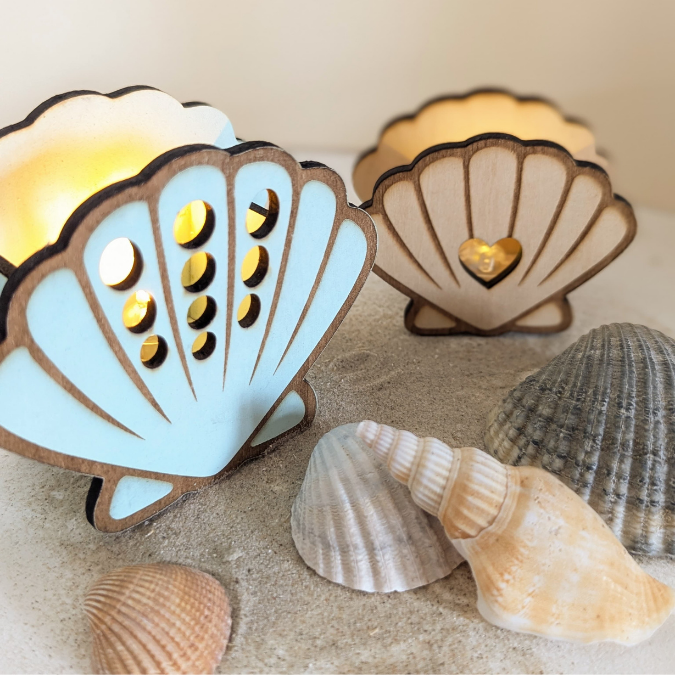 SVG Laserdatei 4 Designs Muschel und Seestern zum füllen mit Blumen, Geld oder Ballonlicht Sommer Maritim Lichtdatei Leuchtdeko SVG-Datei – Bild 28