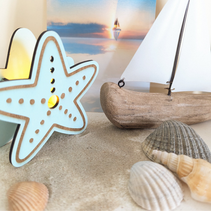 SVG Laserdatei 4 Designs Muschel und Seestern zum füllen mit Blumen, Geld oder Ballonlicht Sommer Maritim Lichtdatei Leuchtdeko SVG-Datei – Bild 30