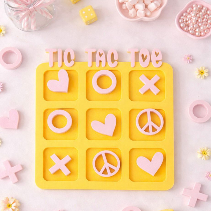 STL 3D Druck Datei TicTacToe Spiel Reisespiel Freibad Garten Geschenkidee Mitbringsel Freundschaft 3D-Druck Datei Tic Tac toe