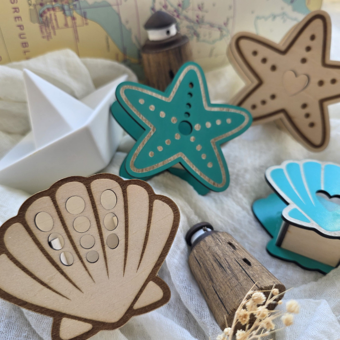 SVG Laserdatei 4 Designs Muschel und Seestern zum füllen mit Blumen, Geld oder Ballonlicht Sommer Maritim Lichtdatei Leuchtdeko SVG-Datei – Bild 23