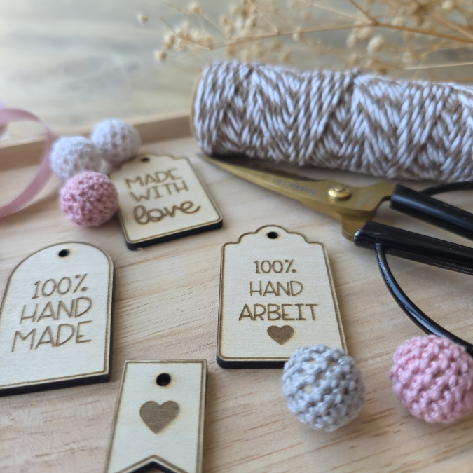 SVG Laserdatei Geschenkanhänger 10 designs Handmade made with love diy Handgemacht herz verschiedene Anlässe Geschenkidee SVG Datei – Bild 5