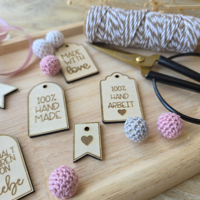 SVG Laserdatei Geschenkanhänger 10 designs Handmade made with love diy Handgemacht herz verschiedene Anlässe Geschenkidee SVG Datei – Bild 6