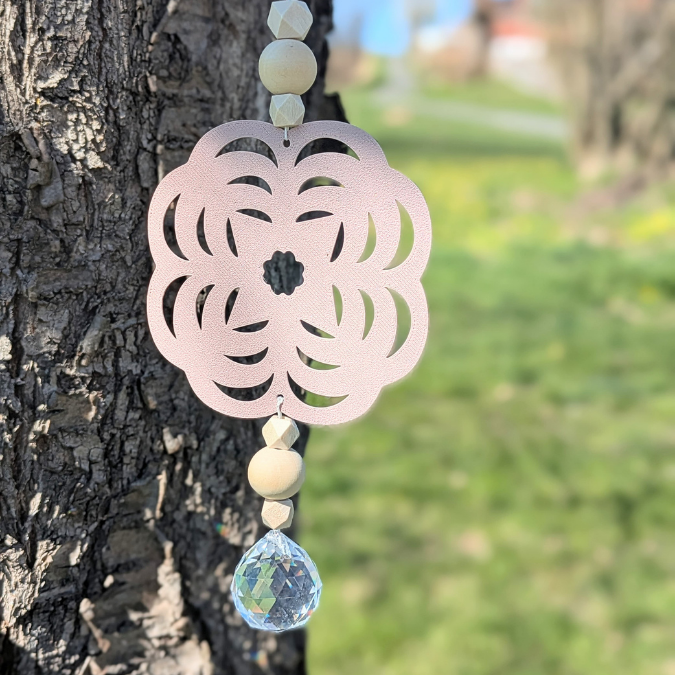 STL 3D Druck Datei Girlande Schwalbe Sonnenfänger Deko Wimpel Blumen und schwalben Liebe Hoffnung 3D Druck Datei Taufe Geburtstag – Bild 5