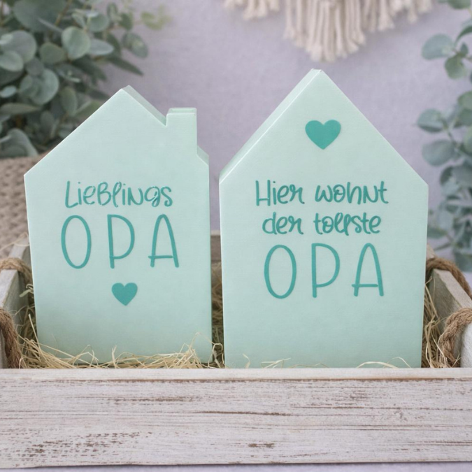 STL 3D Druck Datei 4er Set Häuser Haus Oma Opa mit Öffnung für Blumen Großeltern 3D-Druck Datei – Bild 5
