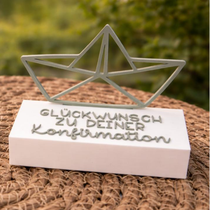 STL 3D Druck Datei Aufsteller Papierboot Taube Kirche Jugendweihe Aufsteller für Blumen, Konfirmation Kommunion Firmung 3D-Druck Datei – Bild 5