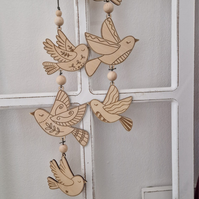 SVG Laserdatei Vögel Vogel Vögelchen Sonnenfänger Frühling Sommer Anhänger Geschenkanhänger viele designs mit 1 & 2 Löchern SVG-Datei – Bild 18