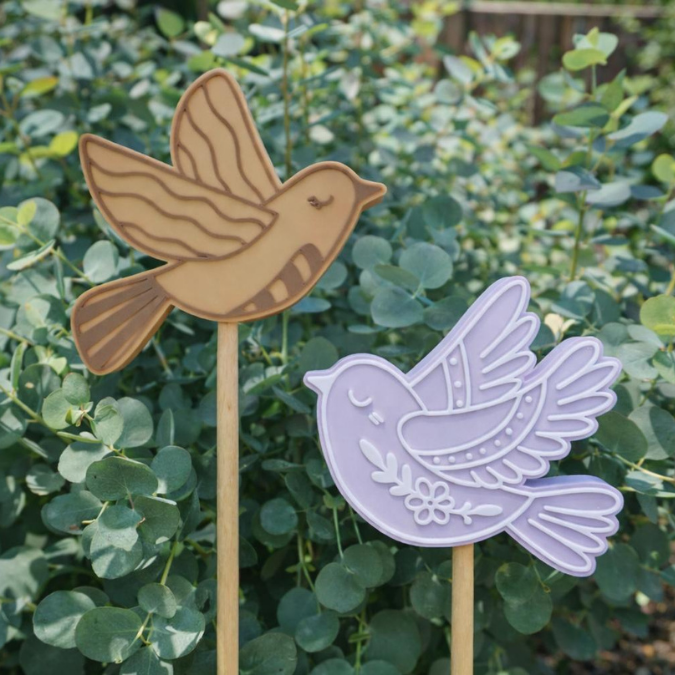 1 STL 3D Druck Datei 6 Designs Gartenstecker Vogel Vögel Pflanzen Outdoor Deko Beetstecker Pflanzenstecker für 6mm, 8mm & 10mm Stäbe Bambu – Bild 4