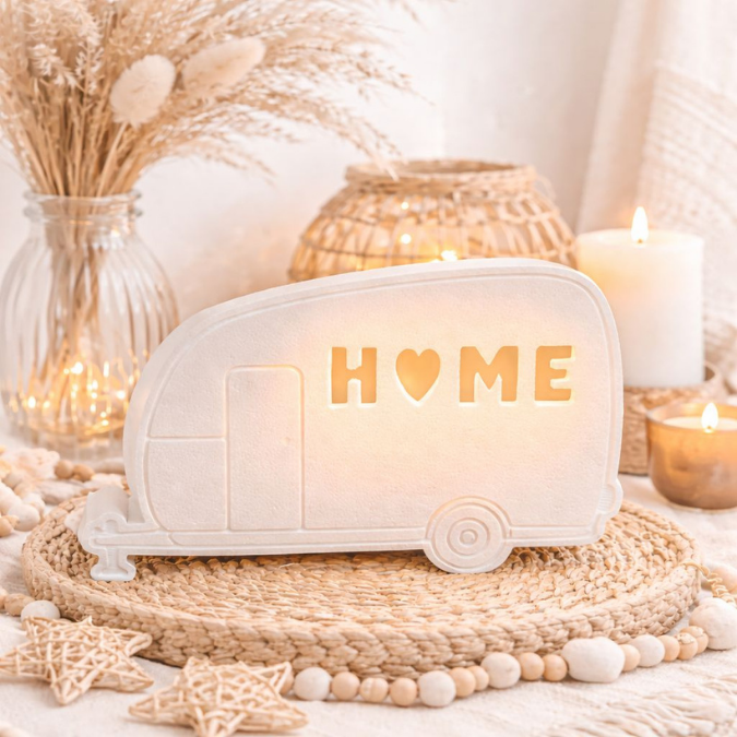 STL 3D Druck Datei Camping Lichtwohnwagen für Ballonlichter LED Leuchtdatei Camper Wohnwagen 3D-Datei 3D-Druck Vorlage Geschenkidee Camping