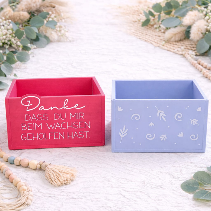 STL 3D Druck Datei Box mit Schiebefront austauschbar inkl 4 Designs Danke Erzieherin Erzieher 3D-Druck Datei Kindergartenabschied Geschenk – Bild 3