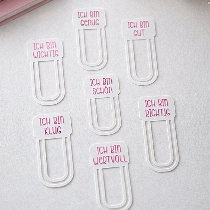 STL 3D Druck Datei Affirmationen Lesezeichen 8er Set Geschenkidee für Kinder in 2 Größen Schulkind Einschulung 3D-Druck Datei – Bild 4