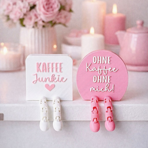 3MF für Bambu 3D Druck Datei 2 Designs Wackelbeine Statement Kaffee junkie mit Beinen Deko 3D-Druck 3MF kawaii cute boho flexi friend