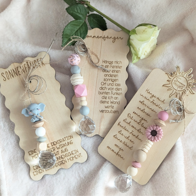SVG Laserdatei Verpackung Halter für Sonnenfänger verschiedene Designs Anhänger Gute Laune Sommer Sonne Kristall SVG Datei – Bild 6