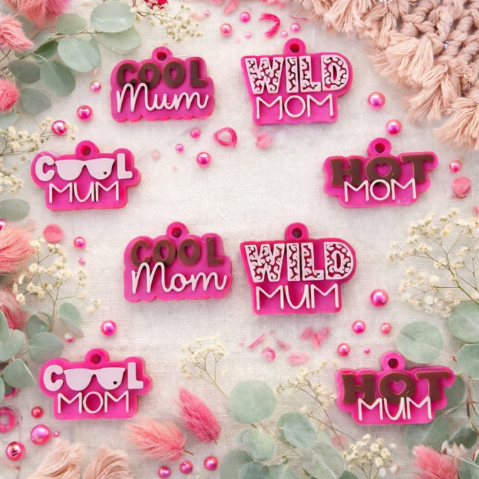 1 STL 3D Druck Datei 8 designs Schlüsselanhänger Cool Mum Mom Wild Leo Animalprint Mama Muttertag 3D-Druck Datei – Bild 5
