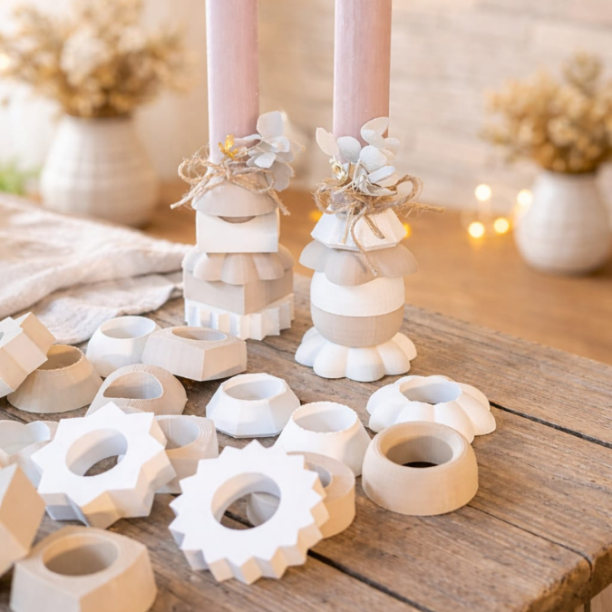 1 STL 3D Druck Datei 12er Stapelformen Geometrische Formen zum stapeln für Kerzen reagenzgläser 22,5mm & 35mm Öffnungen und 3D-Datei 3D-Druck – Bild 11