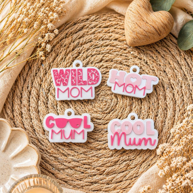 1 STL 3D Druck Datei 8 designs Schlüsselanhänger Cool Mum Mom Wild Leo Animalprint Mama Muttertag 3D-Druck Datei – Bild 6