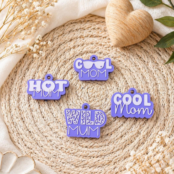 1 STL 3D Druck Datei 8 designs Schlüsselanhänger Cool Mum Mom Wild Leo Animalprint Mama Muttertag 3D-Druck Datei – Bild 4