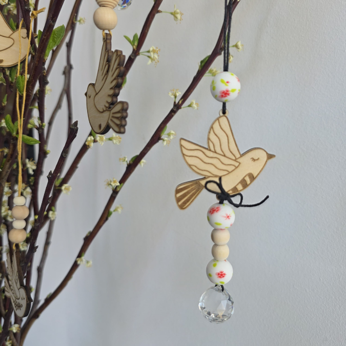 SVG Laserdatei Vögel Vogel Vögelchen Sonnenfänger Frühling Sommer Anhänger Geschenkanhänger viele designs mit 1 & 2 Löchern SVG-Datei – Bild 11