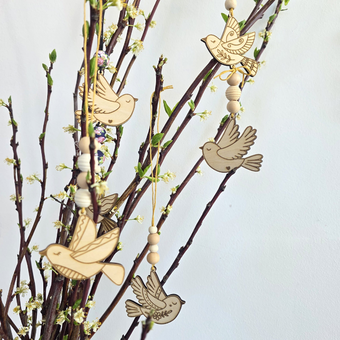 SVG Laserdatei Vögel Vogel Vögelchen Sonnenfänger Frühling Sommer Anhänger Geschenkanhänger viele designs mit 1 & 2 Löchern SVG-Datei – Bild 9