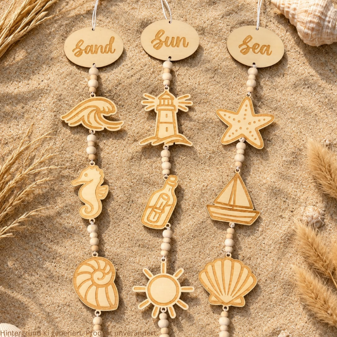 SVG Laserdatei Meer Sonnenfänger 15 Designs Sonnenfänger Anhänger Urlaub Strand Sand Sonne Gute Laune Sommer SVG Datei – Bild 3