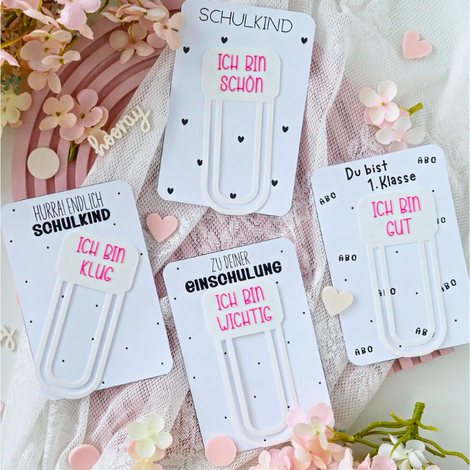 STL 3D Druck Datei Affirmationen Lesezeichen 8er Set Geschenkidee für Kinder in 2 Größen Schulkind Einschulung 3D-Druck Datei – Bild 6