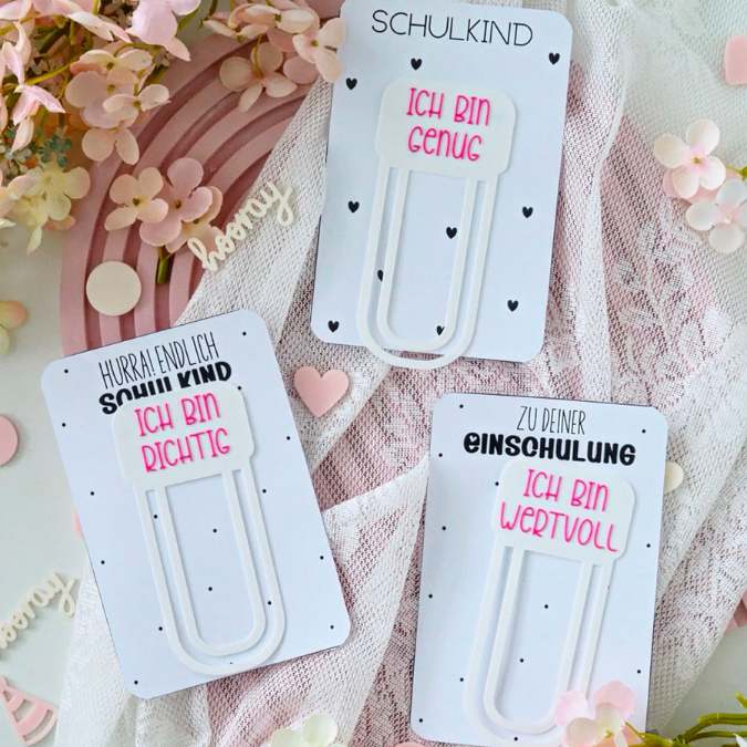 STL 3D Druck Datei Affirmationen Lesezeichen 8er Set Geschenkidee für Kinder in 2 Größen Schulkind Einschulung 3D-Druck Datei – Bild 7