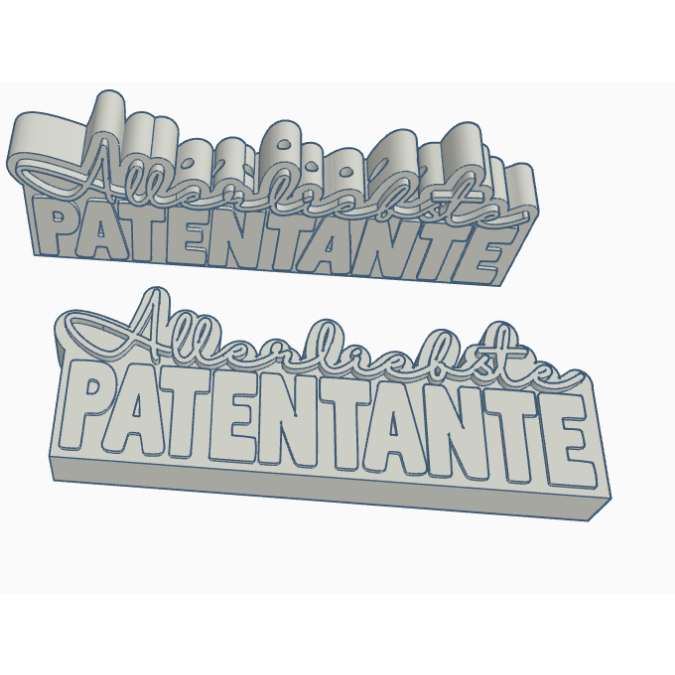 STL 3D Druck Datei Schriftzug Allerliebste Patentante 2 Designs 3D-Datei 3D-Druck Vorlage Geschenkidee mit Löchern für Blumen Taufe taufpate – Bild 2