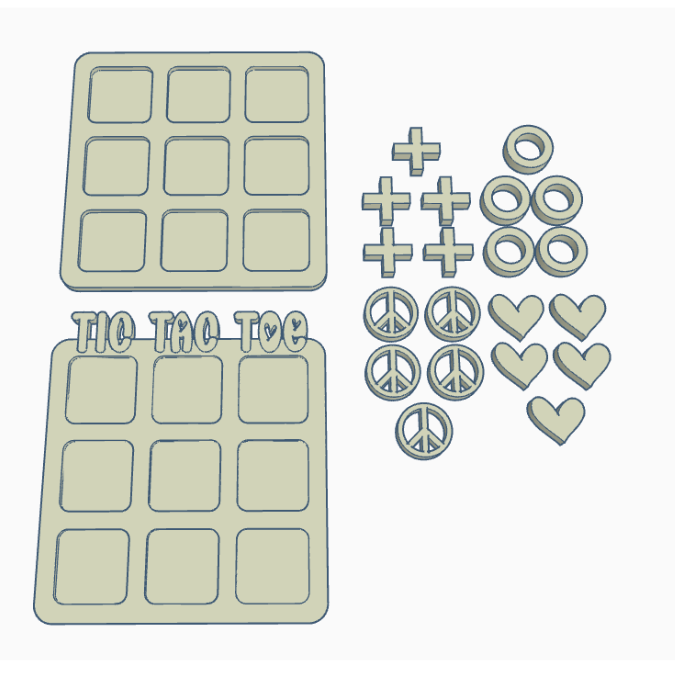 STL 3D Druck Datei TicTacToe Spiel Reisespiel Freibad Garten Geschenkidee Mitbringsel Freundschaft 3D-Druck Datei Tic Tac toe – Bild 3