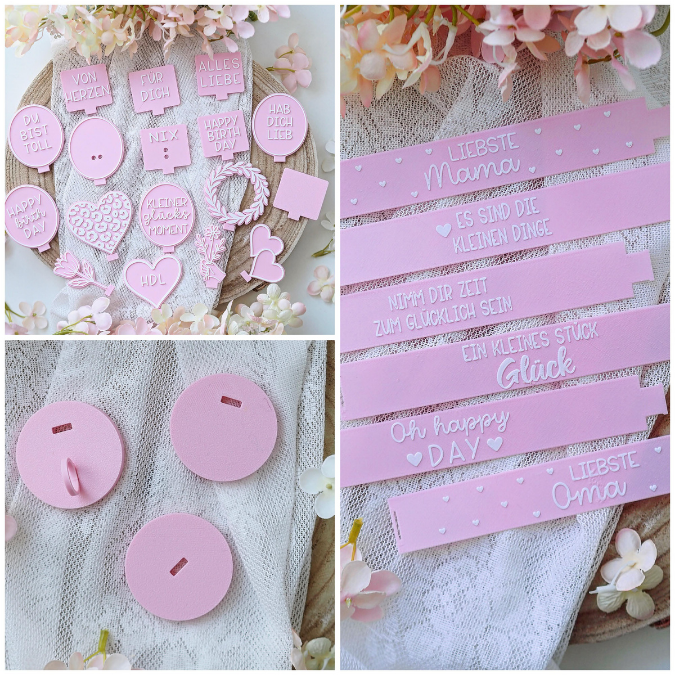 STL 3D Druck Datei XXl Set für Kerzenglas Banderolen Deckel und Stecker Hök Gök 3D-Druck Datei Mama Oma Geburtstag Mitbringsel Geldgeschenk – Bild 3
