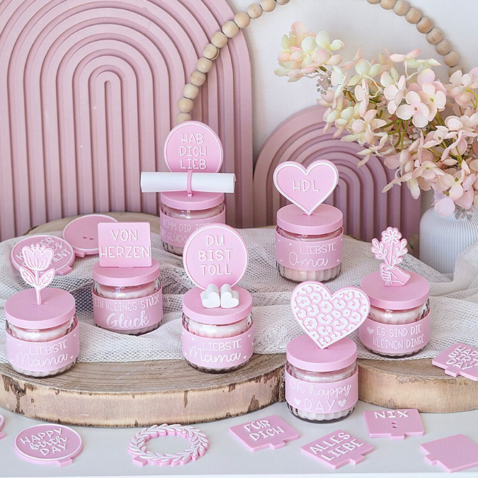 STL 3D Druck Datei XXl Set für Kerzenglas Banderolen Deckel und Stecker Hök Gök 3D-Druck Datei Mama Oma Geburtstag Mitbringsel Geldgeschenk – Bild 19