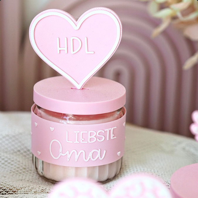 STL 3D Druck Datei XXl Set für Kerzenglas Banderolen Deckel und Stecker Hök Gök 3D-Druck Datei Mama Oma Geburtstag Mitbringsel Geldgeschenk – Bild 22