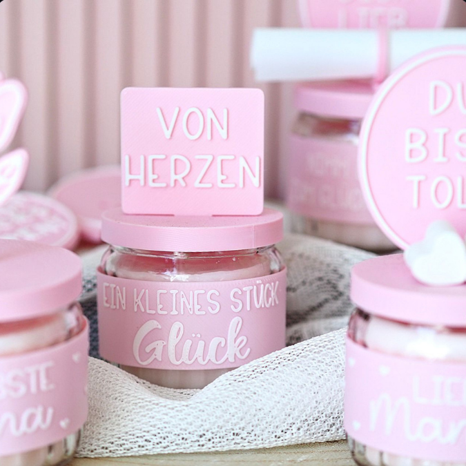 STL 3D Druck Datei XXl Set für Kerzenglas Banderolen Deckel und Stecker Hök Gök 3D-Druck Datei Mama Oma Geburtstag Mitbringsel Geldgeschenk – Bild 24