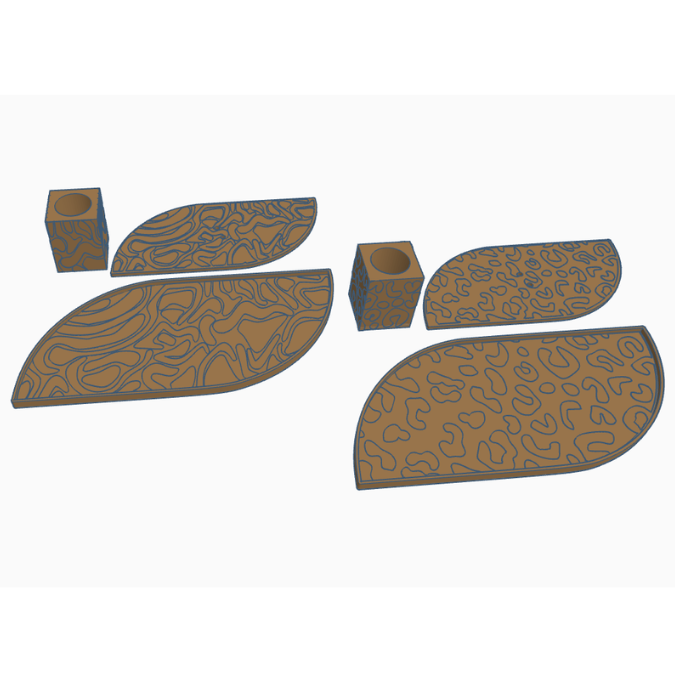 STL 3D Druck Datei WILD Dekoteller Kerzenständer und Geschenkbrett für Reagenzglas oder Kerze Leo Leopard Wild Animalprint 3D-Druck Datei – Bild 2